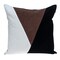 Nassau Collection 20" Brown and Black Color Block Square Throw Pillow